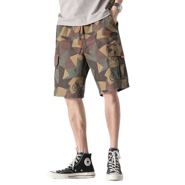 Herren Cargo-Shorts mit multifunktionalen Taschen und moderner Camouflage-Optik Aliams