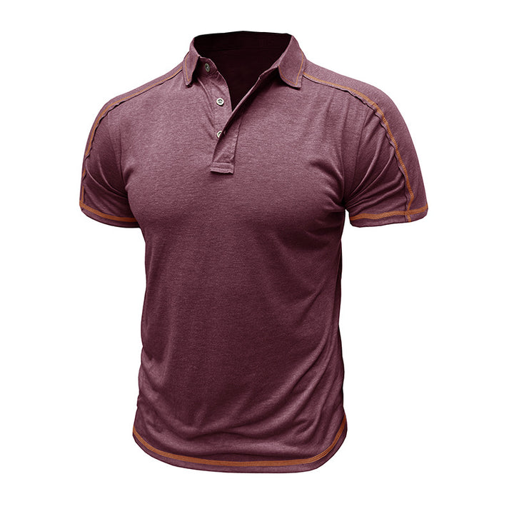 Herren Sportliches Poloshirt mit Kontrastnähten Aliams