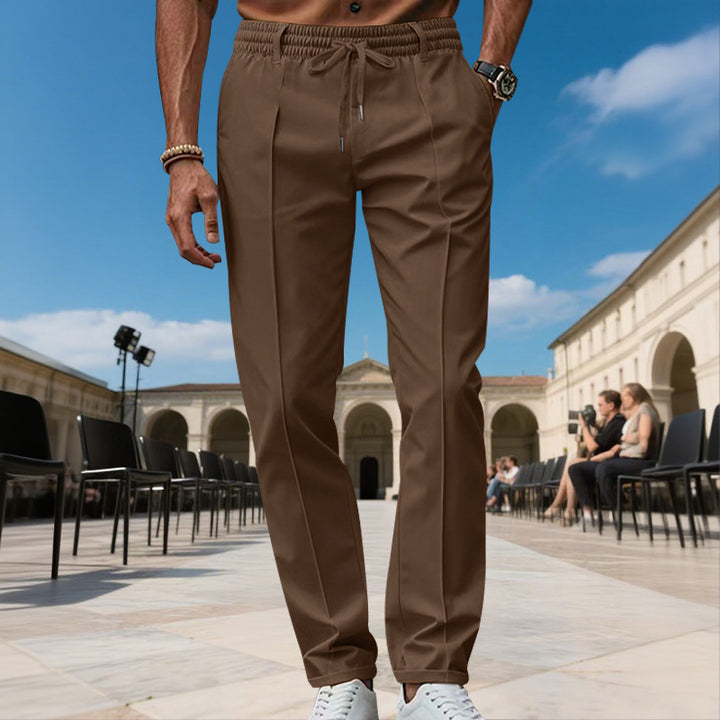 Herren elegante Slim-Fit Chinohose Aliams
