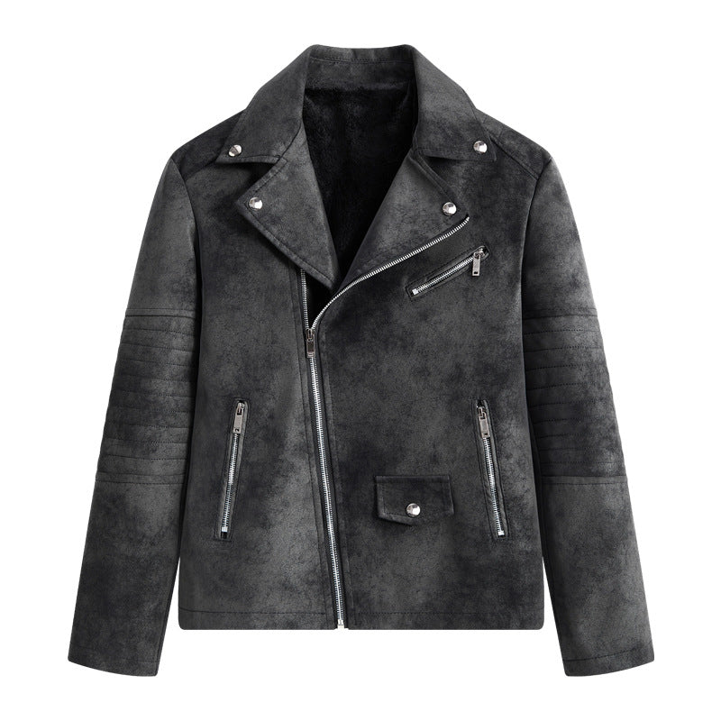 Herren Kunstleder Bikerjacke mit praktischen Reißverschlusstaschen und stylischem Design Aliams