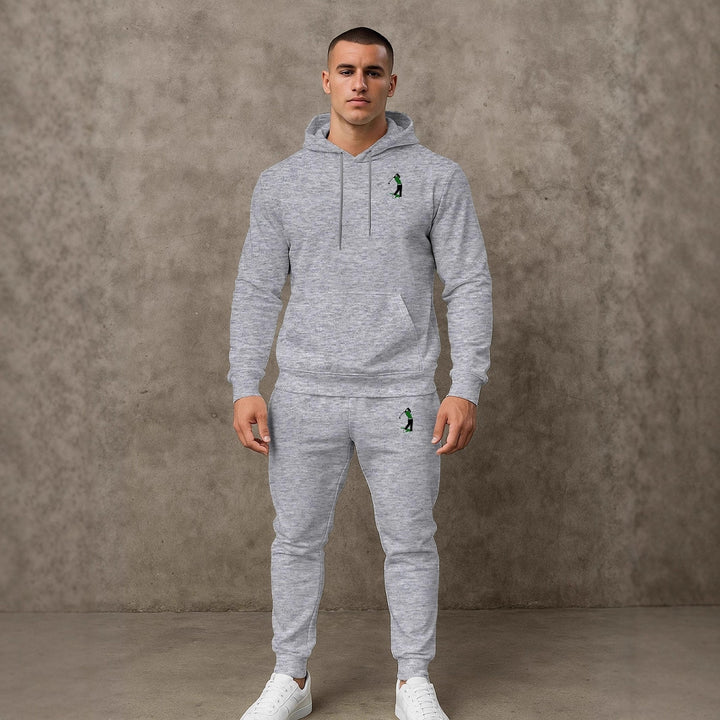 Herren Sportliches Ganzkörperanzug-Set mit Kapuze Aliams