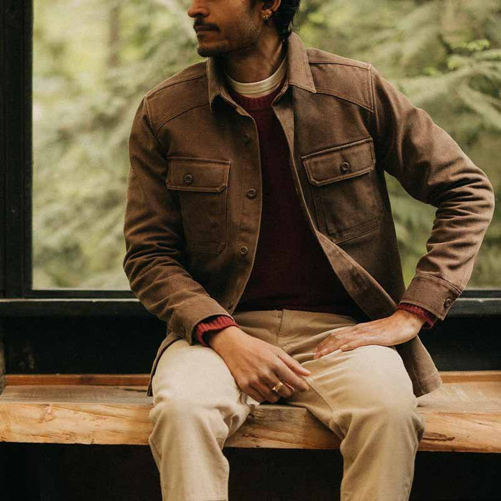 Herren Utility-Jacke mit praktischen Brusttaschen und robustem Stoff Aliams