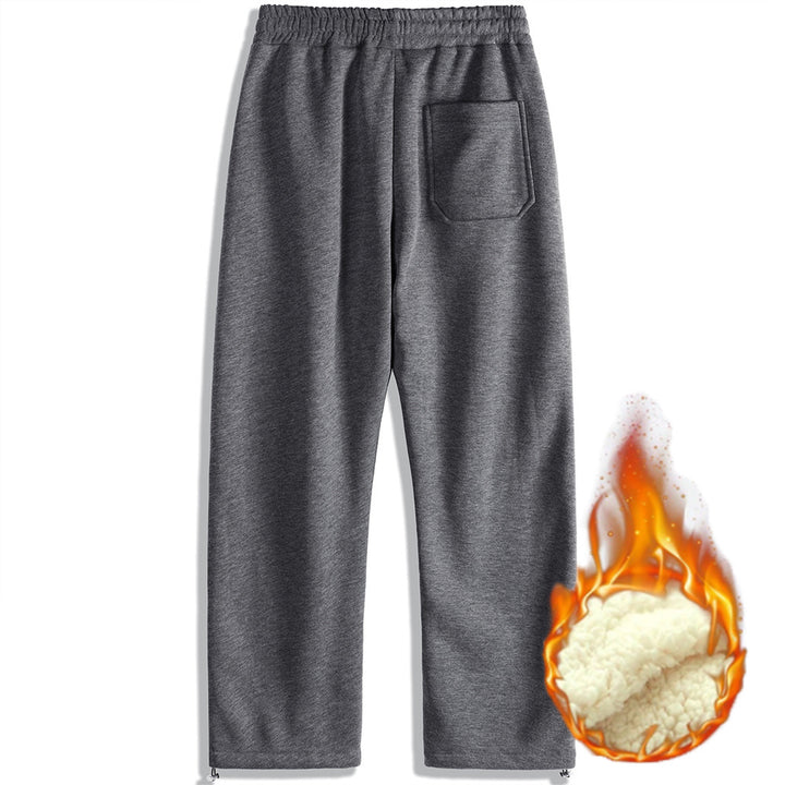 Herren Bequeme Jogginghose mit seitlichem Reißverschluss und elastischem Bund Aliams