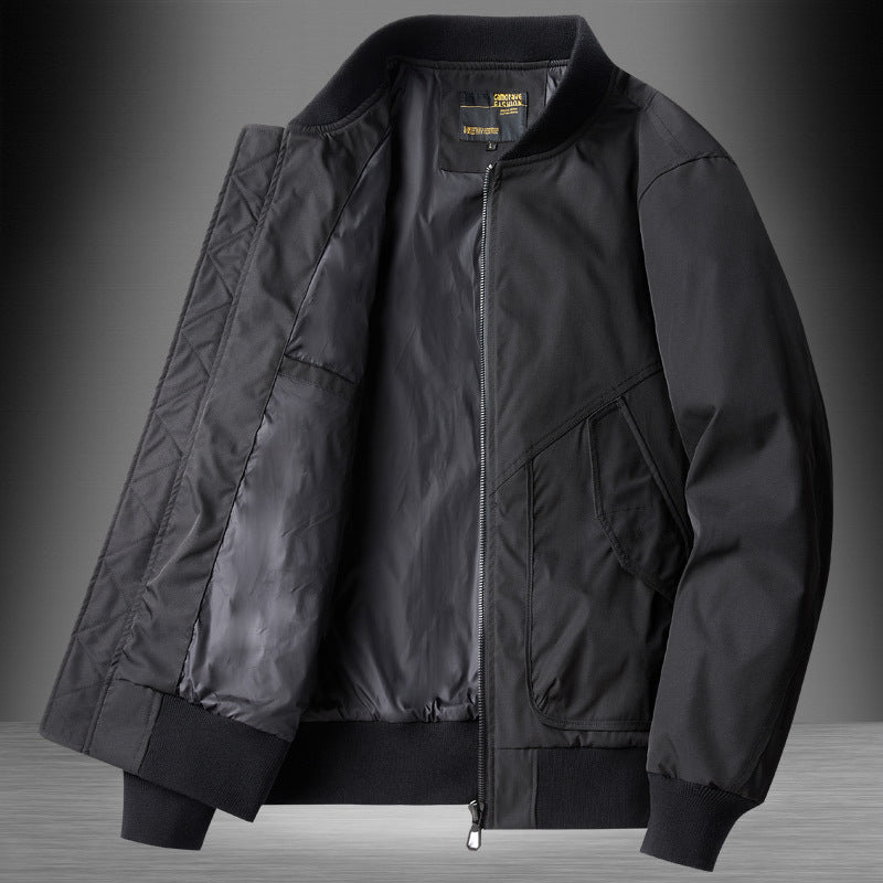 Herren funktionale Bomberjacke mit Reißverschluss und praktischem Innenfutter Aliams