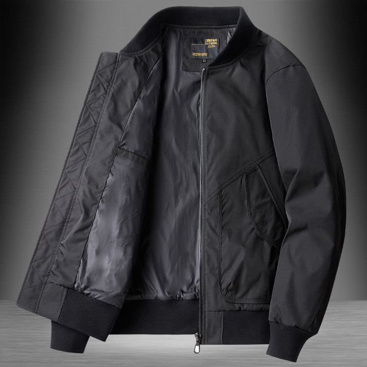 Herren funktionale Bomberjacke mit Reißverschluss und praktischem Innenfutter Aliams