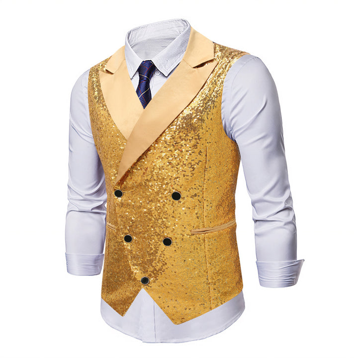 Herren schimmernde Pailletten-Weste Aliams