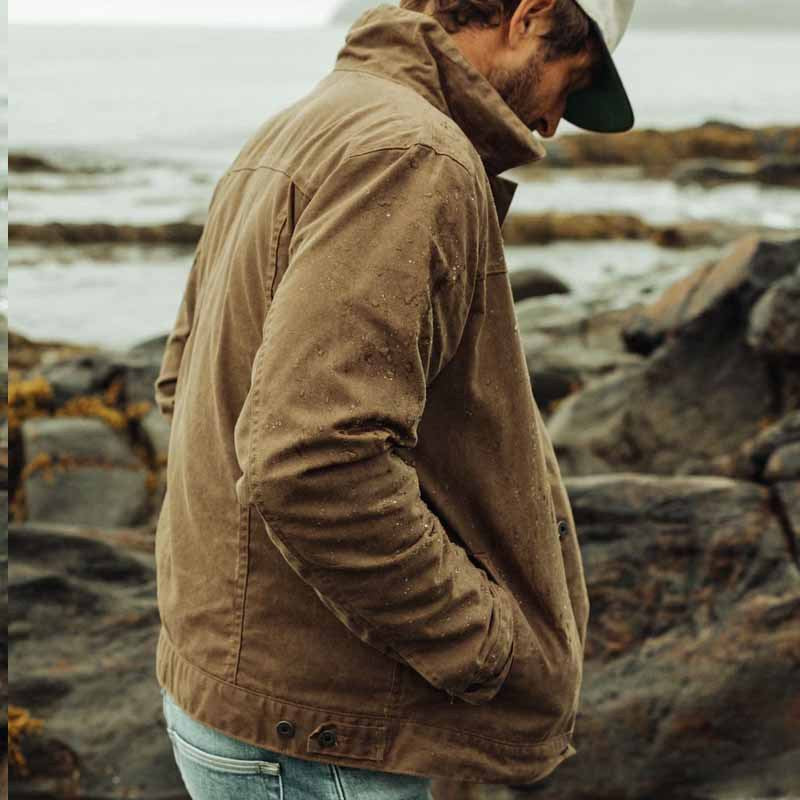 Herren wasserabweisende Casual-Jacke mit praktischen Brusttaschen Aliams