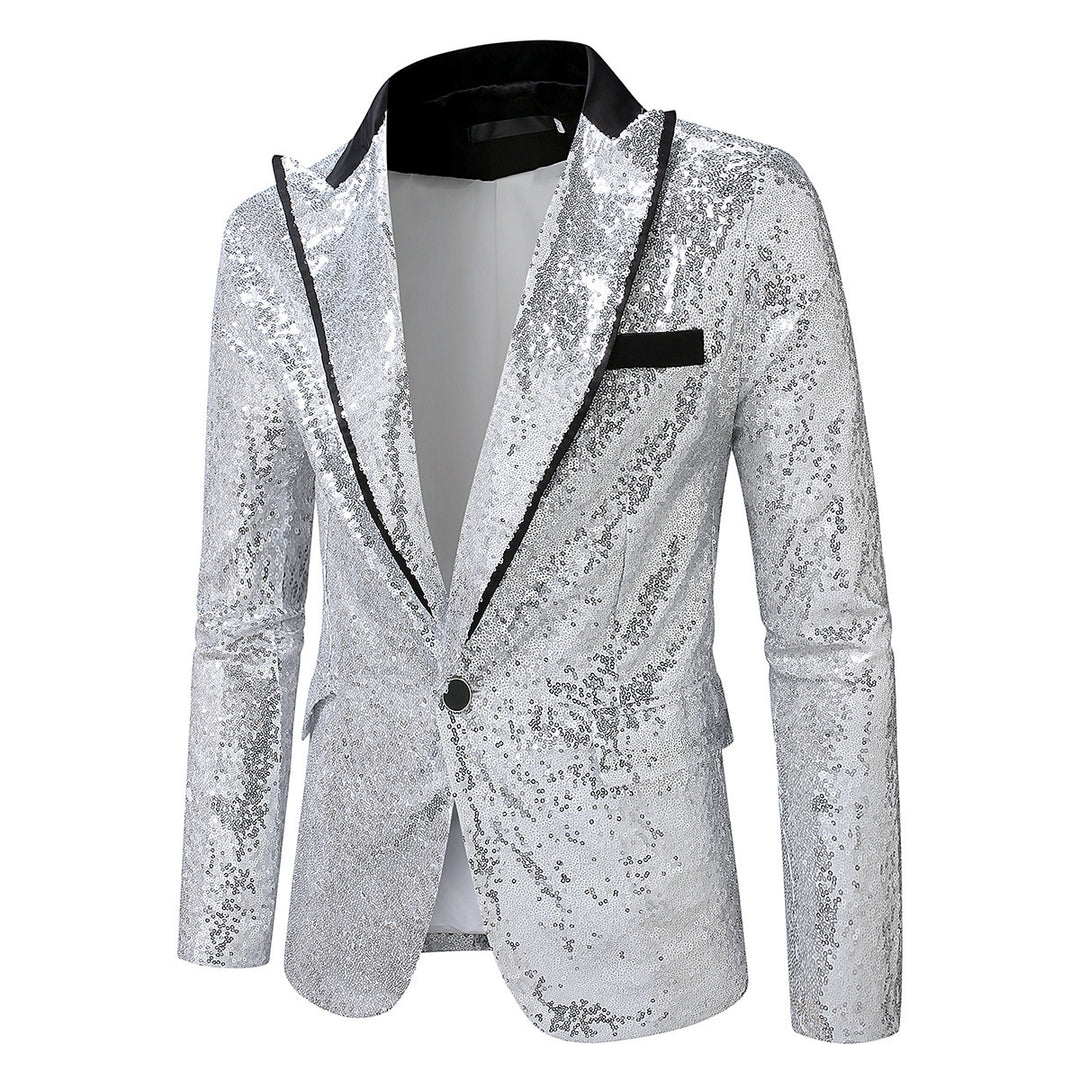 Herren Glitzernder Smokingblazer aus hochwertigem Satin Aliams