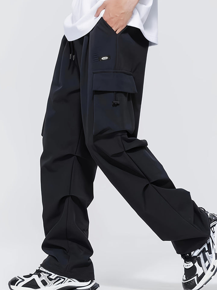 Herren Cargo-Hose mit multifunktionalen Taschen und verstellbarem Bund Hedi-Mode