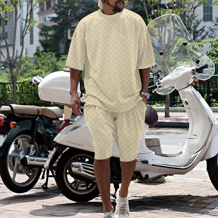 Herren Sportliches Kurzarm-Set mit praktischen Seitentaschen und lässigem Schnitt Aliams