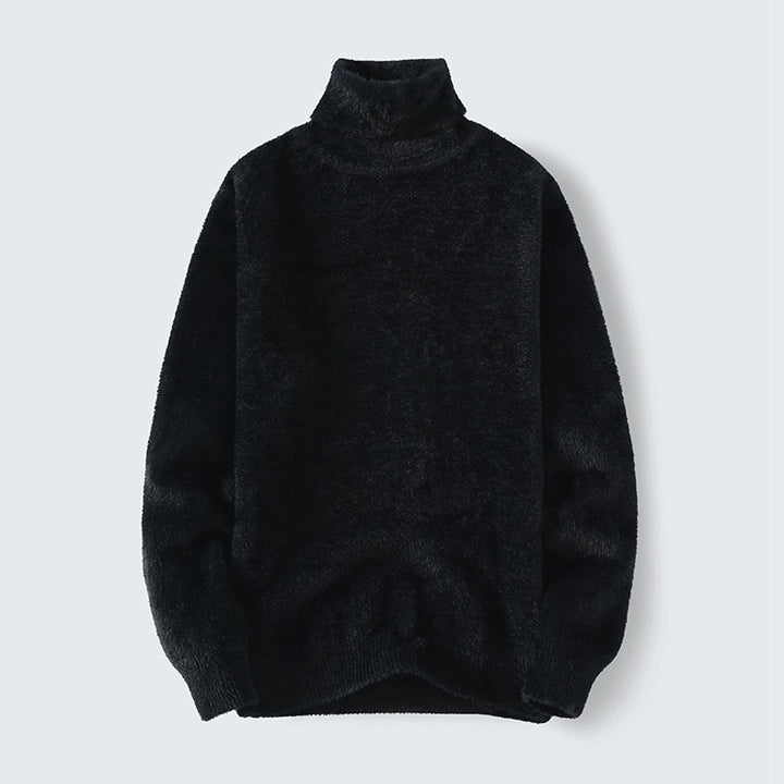 Herren warmer Rollkragenpullover aus weichem Strickstoff Aliams