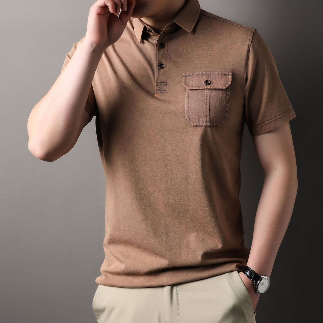 Herren Poloshirt mit praktischer Brusttasche und hochwertigem Baumwollmix Aliams