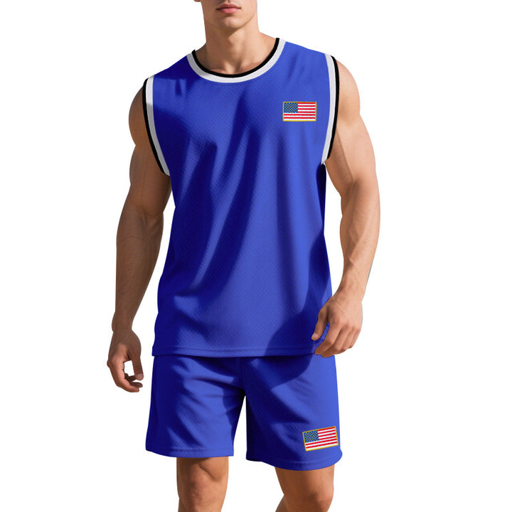 Herren Sportanzug mit ärmellosem Oberteil und Shorts Aliams