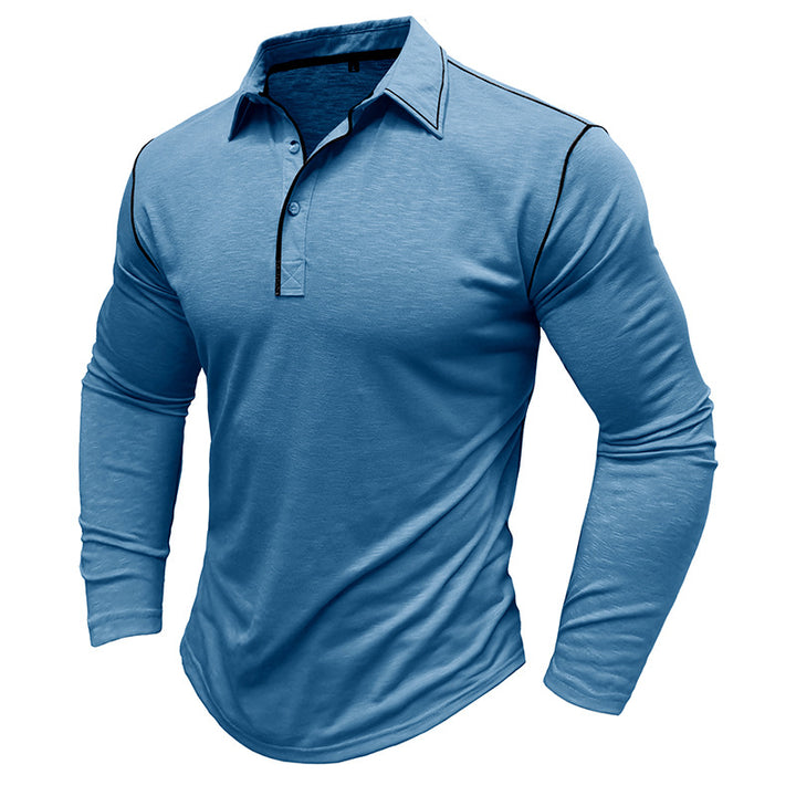Herren sportliches Longsleeve Polo-Shirt Aliams