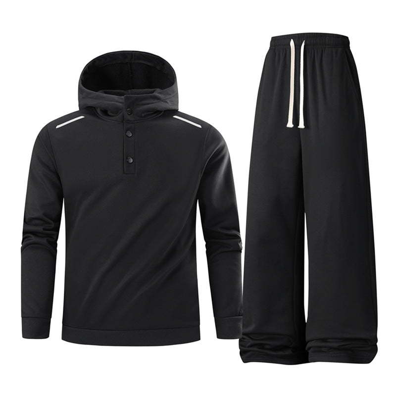 Herren Sportliches Hoodie-Set mit elastischen Jogginghosen Aliams