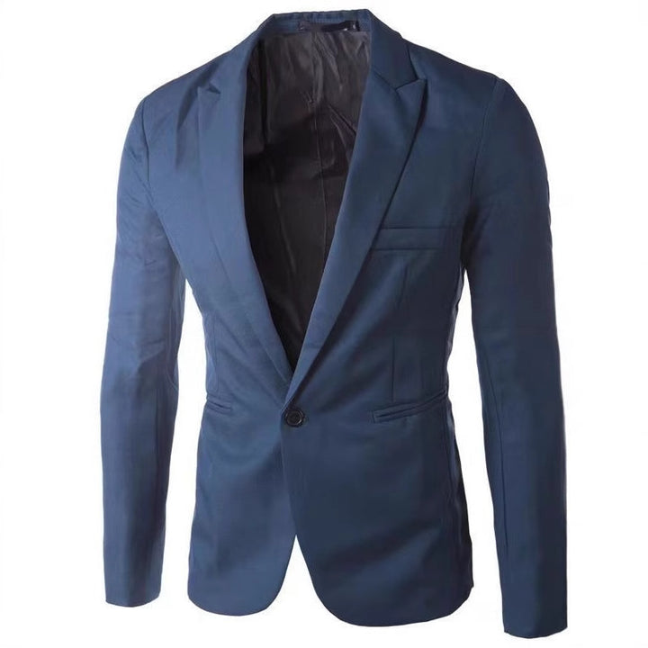 Herren eleganter Blazer mit schmalem Schnitt und feinen Akzenten Aliams
