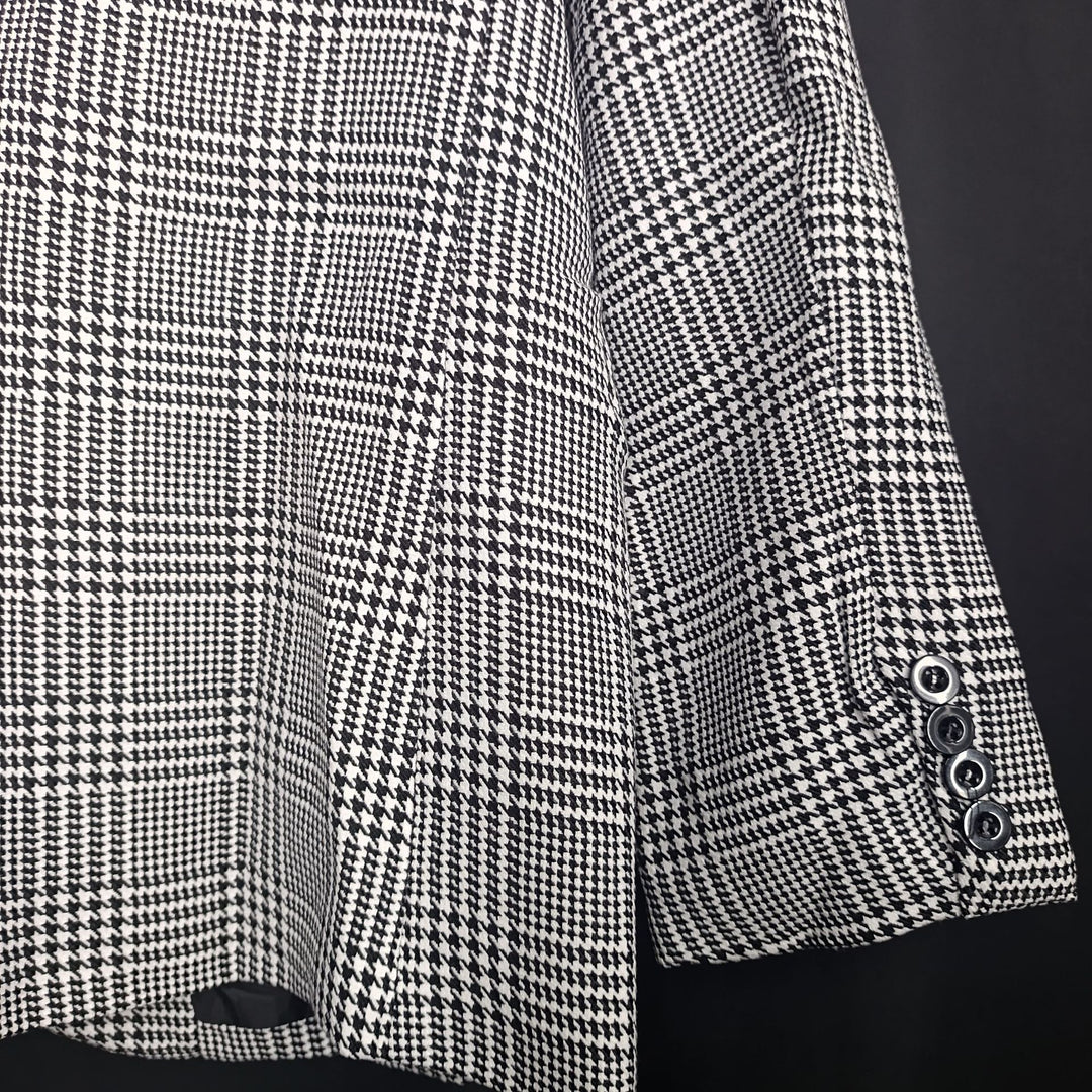 Herren eleganter Baumwoll-Blazer mit Hahnentrittmuster Aliams