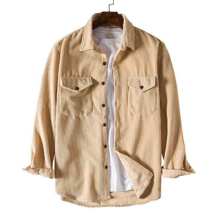 Herren Karierte Overshirt aus hochwertigem Baumwollmischung mit Brusttaschen Aliams