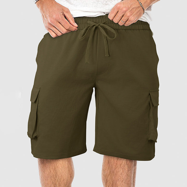 Herren Cargo-Shorts mit elastischem Bund und praktischem Taschen-Design Aliams
