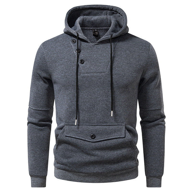 Herren Stylische Kapuzenpullover mit Knopfdetails Aliams