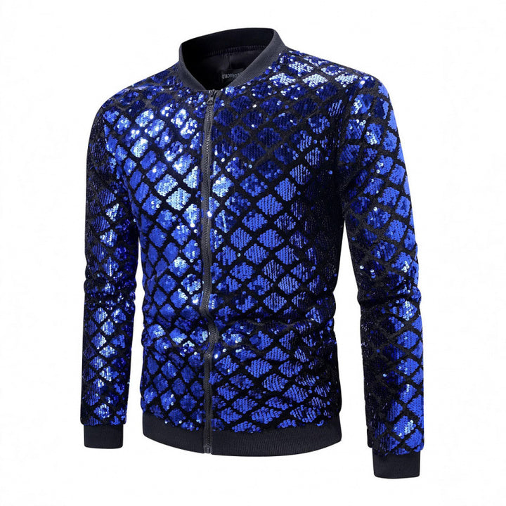 Herren Funkelnde Paillettenjacke Aliams