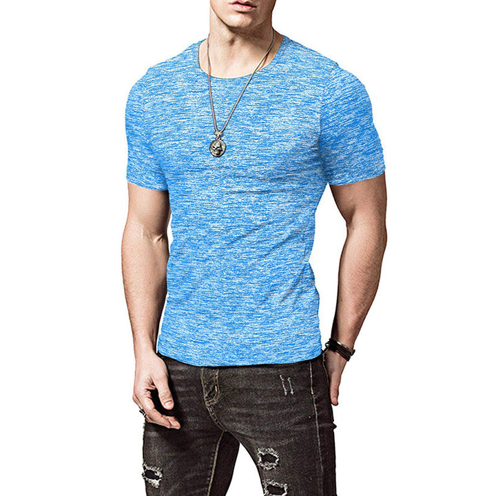 Herren Freizeit T-Shirt mit meliertem Design und Rundhalsausschnitt Aliams