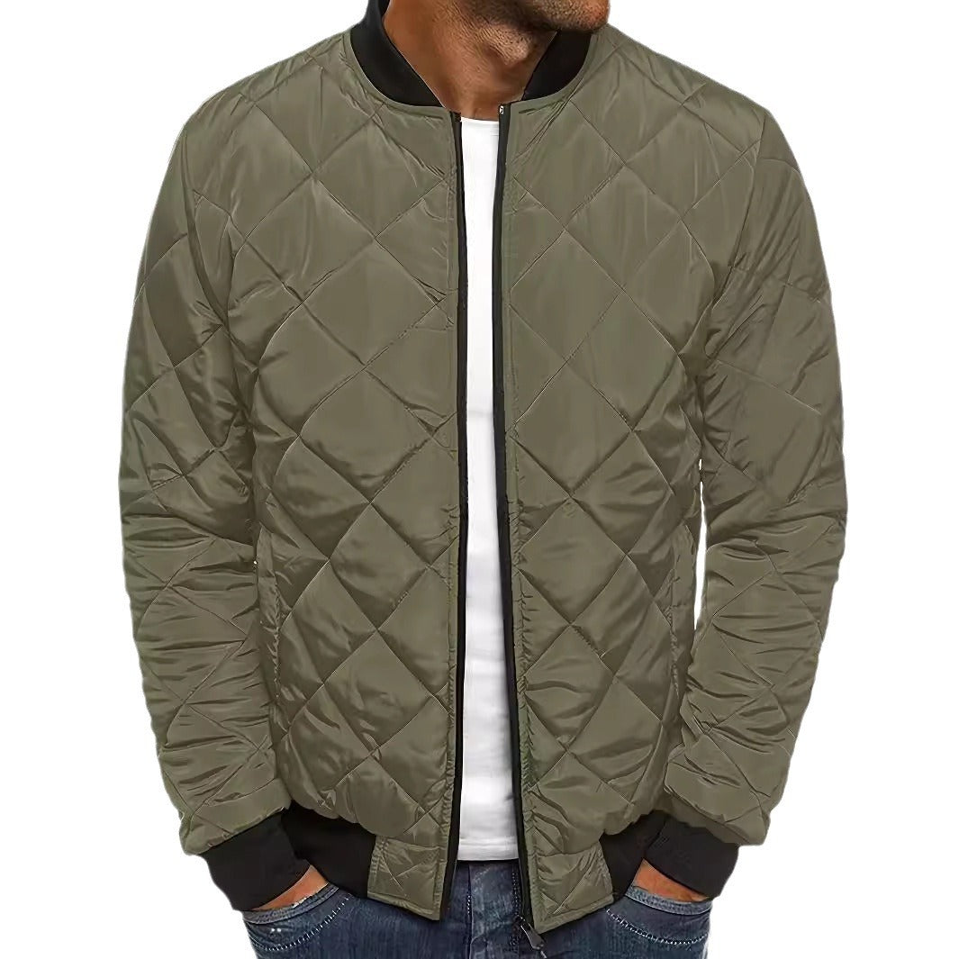 Herren gesteppte Bomberjacke mit elastischen Bündchen Aliams