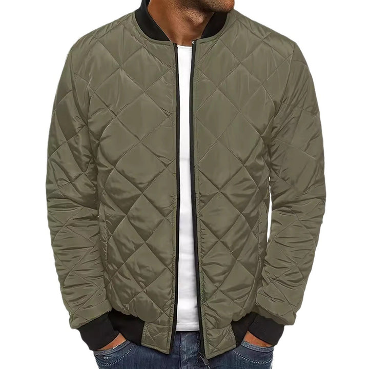 Herren gesteppte Bomberjacke mit elastischen Bündchen Aliams