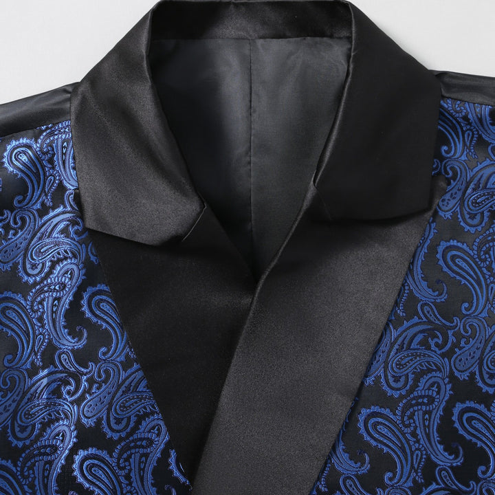 Herren elegante Brokatweste mit schimmerndem Satinrevers Aliams