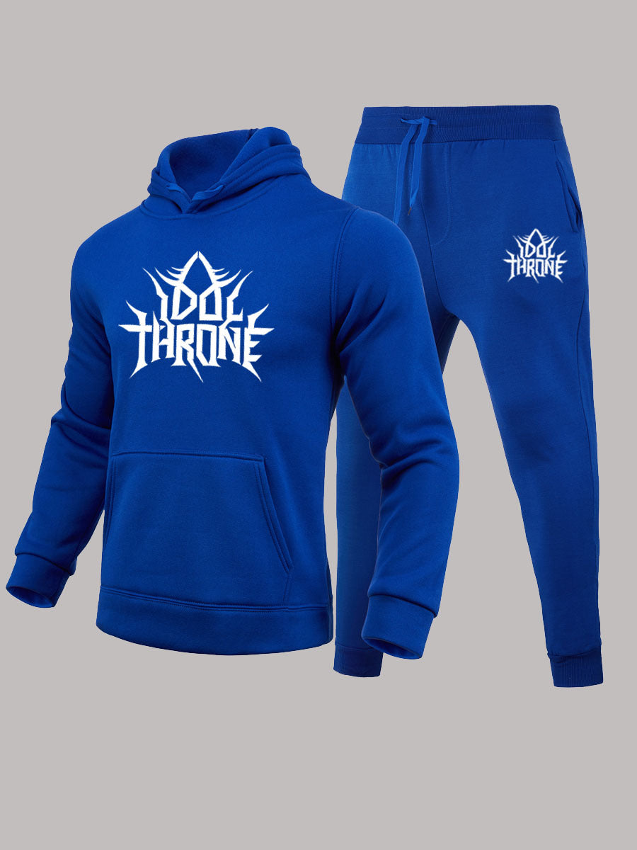 Herren Hoodie und Jogginghose Set mit auffälligem Logo-Design Aliams