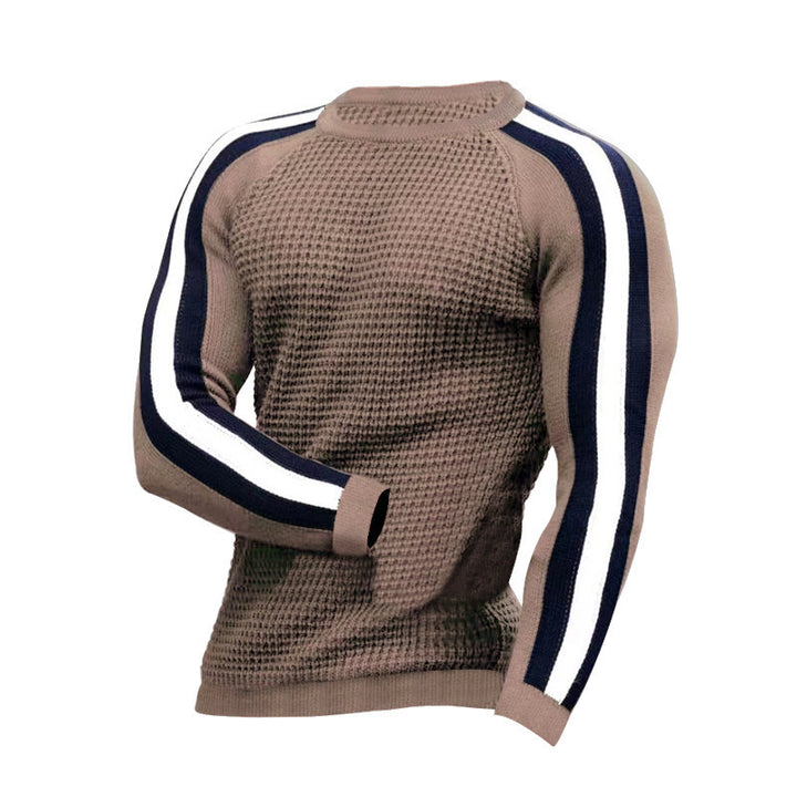 Herren Strickpullover mit sportlichen Streifen Aliams