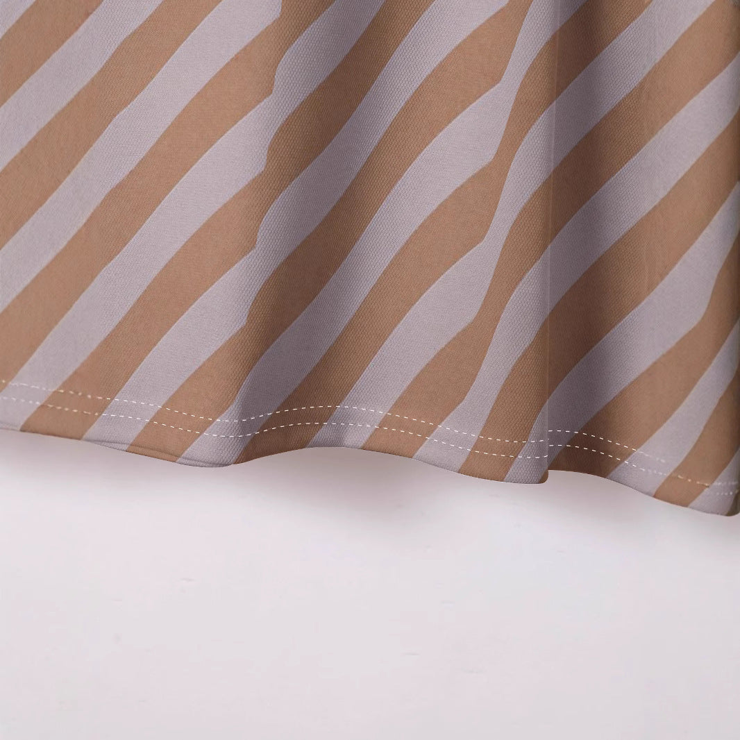 Herren Kurzarm Poloshirt mit modernem Streifenmuster Aliams