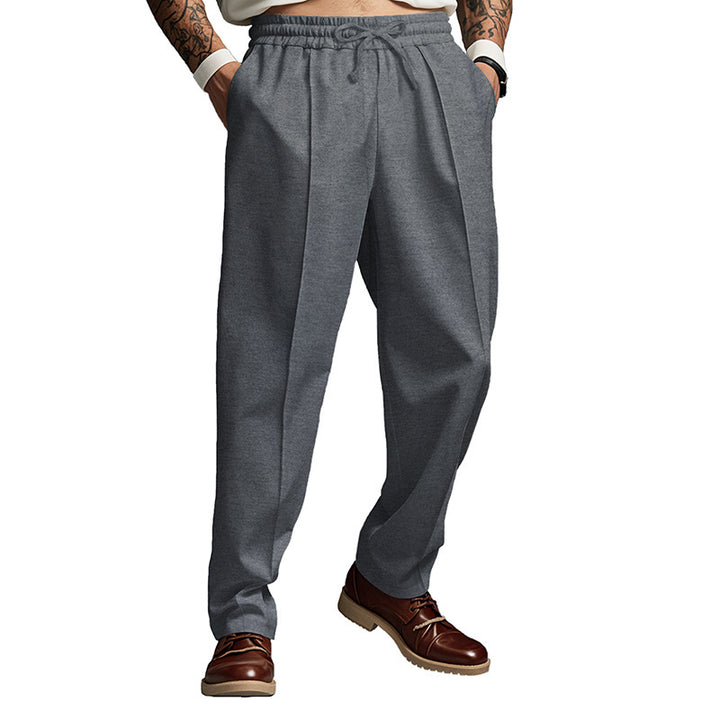 Herren Chino-Hose mit verstellbarem Bund und eleganter Faltenoptik Aliams