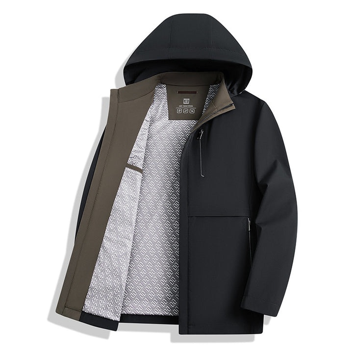 Herren wasserabweisende Outdoorjacke mit Fleece-Innenfutter Aliams