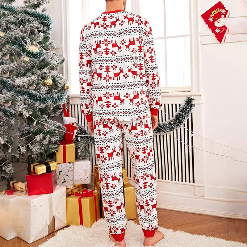 Herren Weihnachts-Pyjama mit winterlichem Muster Aliams
