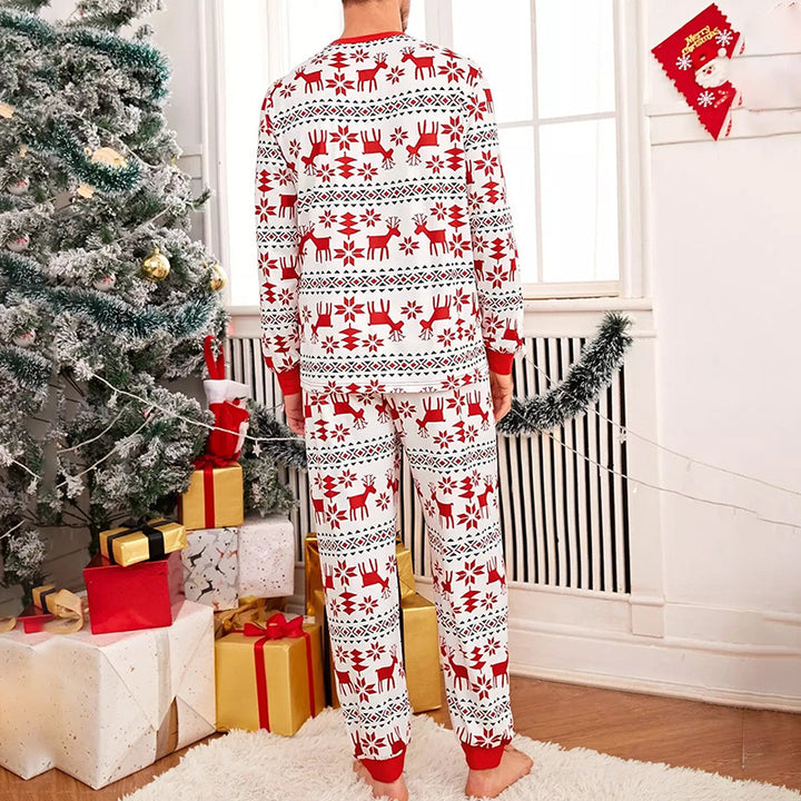 Herren Weihnachts-Pyjama mit winterlichem Muster Aliams