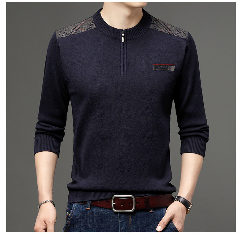 Herren eleganter Halbzip Pullover Aliams