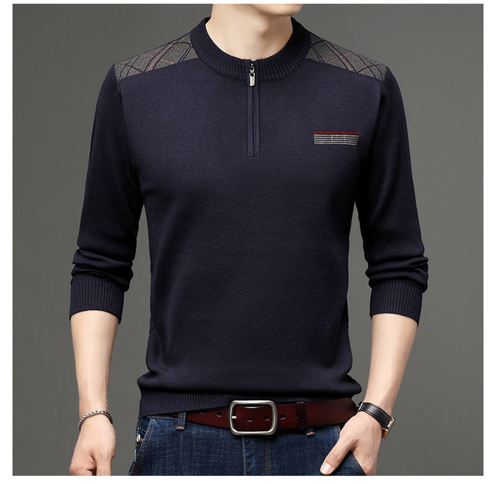 Herren eleganter Halbzip Pullover Aliams