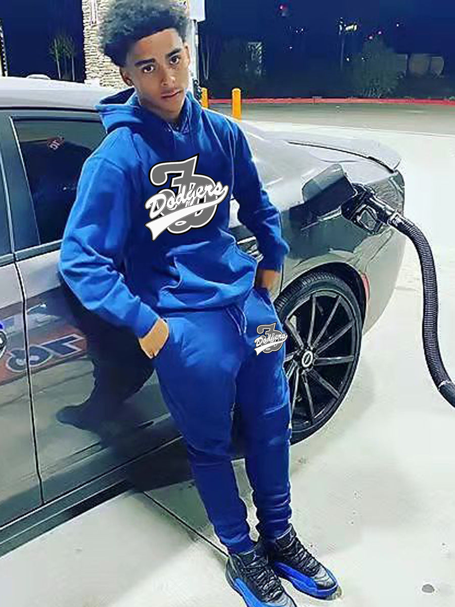 Herren Sport Hoodie und Jogginghose Set mit auffälligem Print Aliams