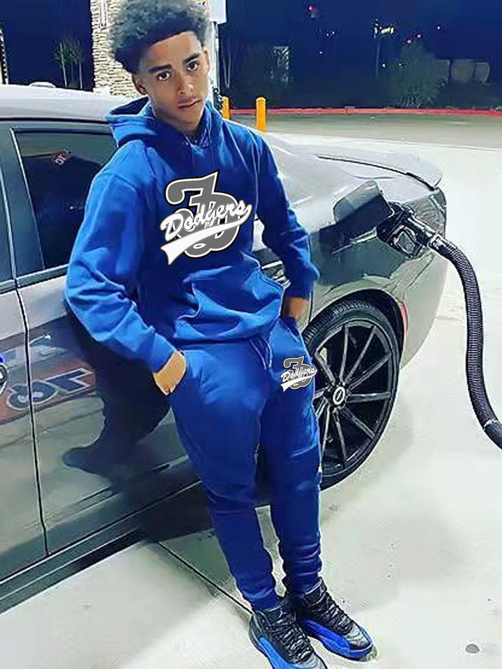 Herren Sport Hoodie und Jogginghose Set mit auffälligem Print Aliams