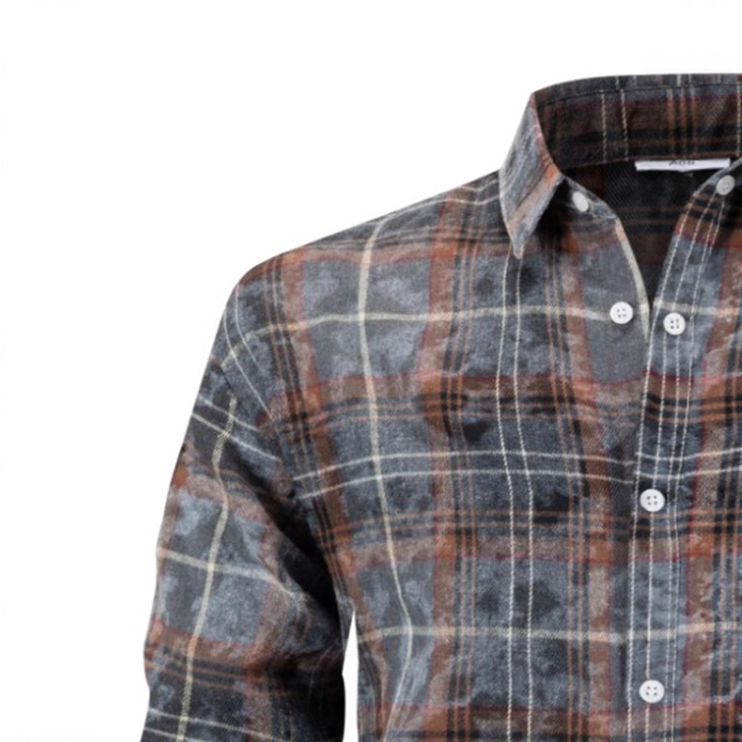 Herren Checkered Flanellhemd Aliams