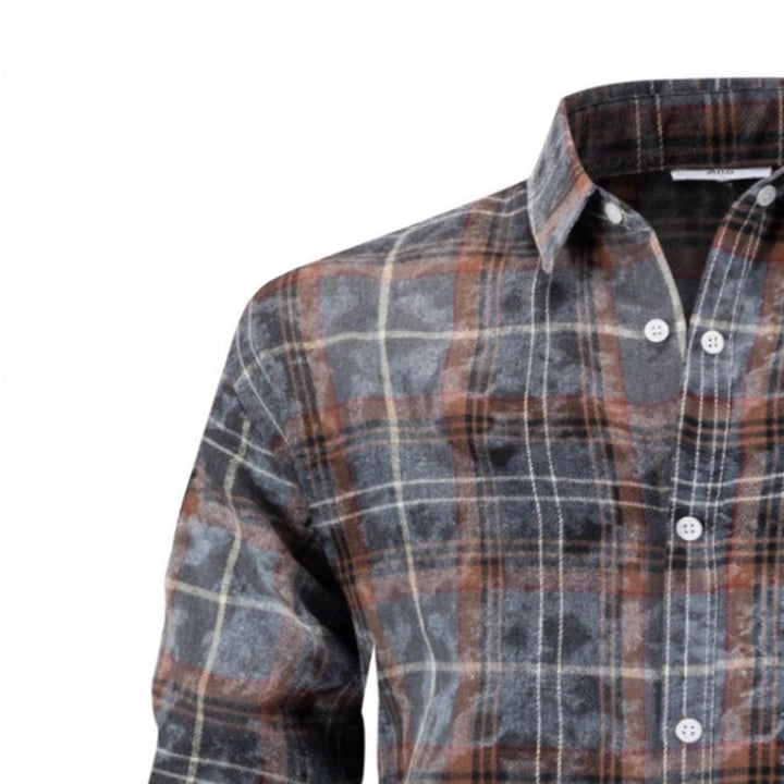 Herren Checkered Flanellhemd Aliams