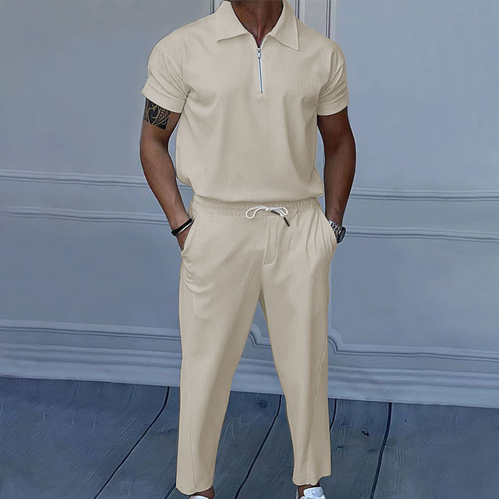 Herren Elegantes Polo- und Chino-Set aus atmungsaktiver Baumwolle Aliams