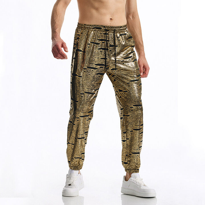 Herren Sportliche Jogginghose mit glänzendem Finish Aliams