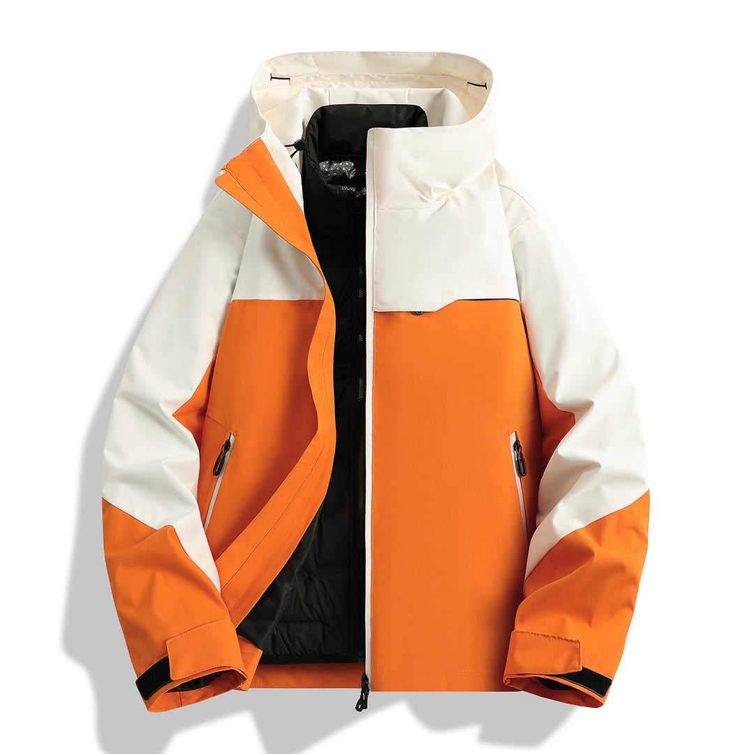 Herren hochwertige wasserfeste Outdoor-Jacke mit verstellbarer Kapuze und isolierendem Innenfutter Aliams