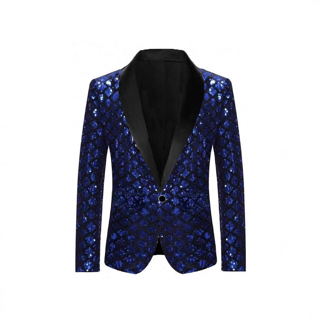 Herren Glamouröser Paillettenblazer Aliams