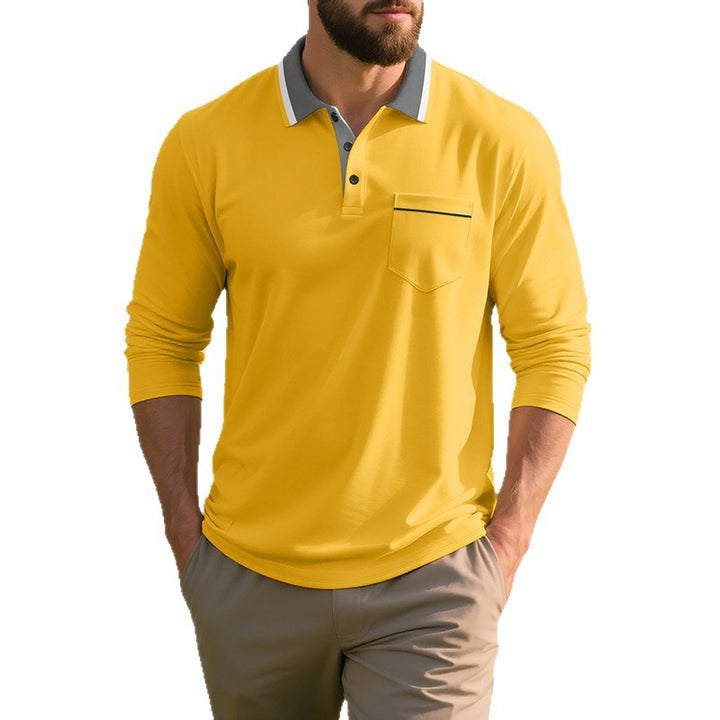 Herren Poloshirt mit trendigem Design und bequemen langen Ärmeln Aliams