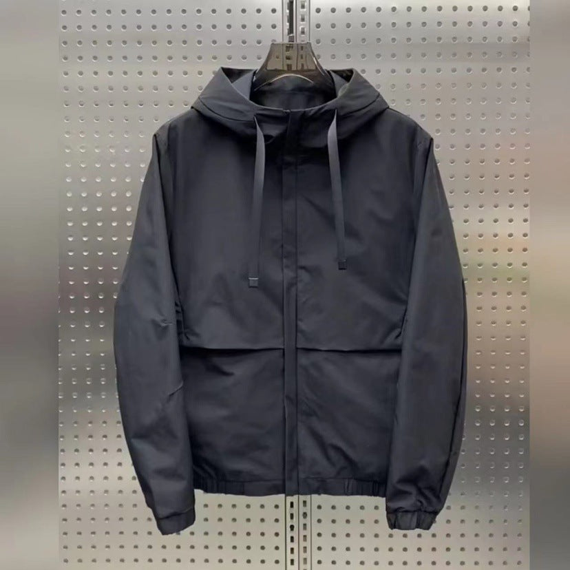 Herren Freizeitjacke mit verstellbarem Kapuzenkragen und praktischen Eingrifftaschen Aliams