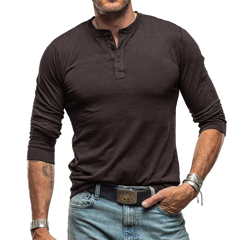 Herren Henley-Shirt mit Knopfleiste Aliams