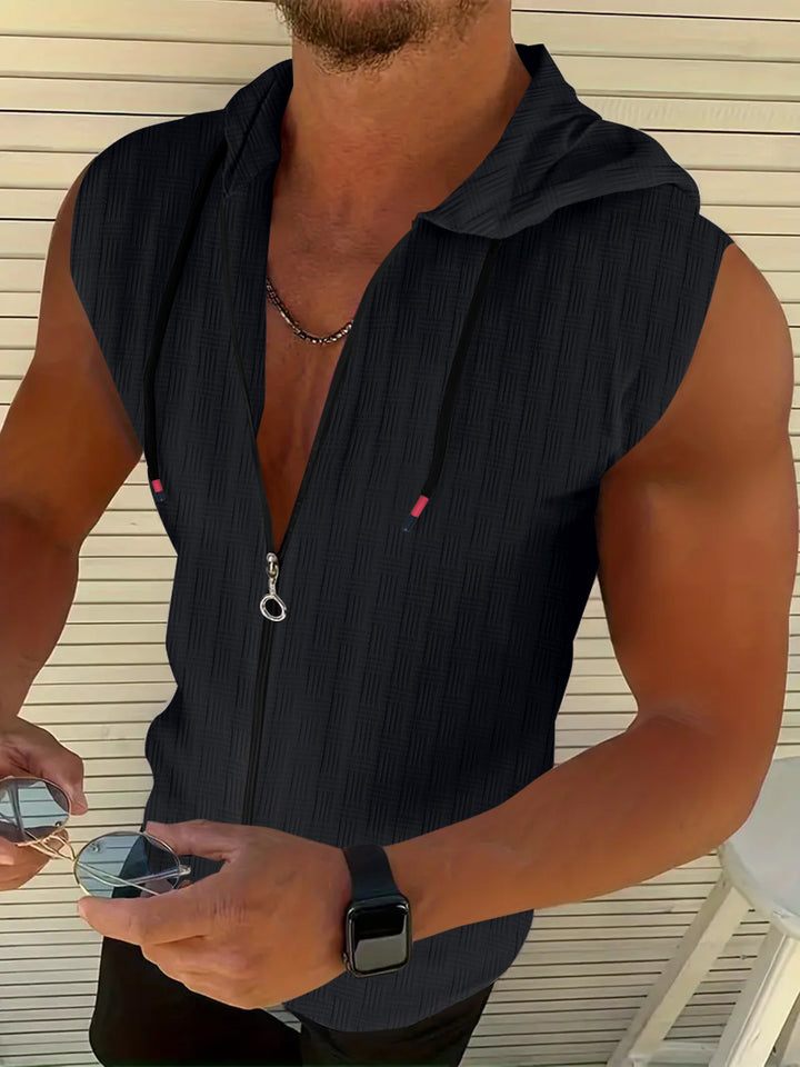 Herren ärmelloser Zip-Hoodie Aliams